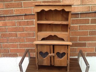 Vintage country curio cabinet.