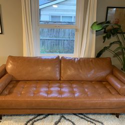 Faux Leather Couch