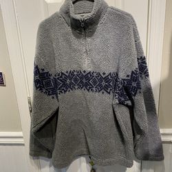 Adult Medium GAP Grey Fleece Pullover