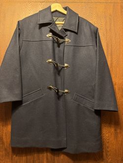 Pendleton Navy Blue Duffel Coat (Size 6) Thinsulate Thermal Insulation Jacket