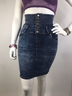 Denim strecth skirt. All sizes. High waist