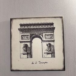Arc de Triomphe Sketch Wall Art – Vintage Style