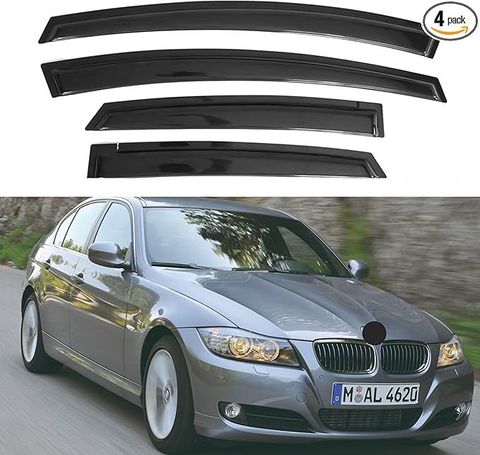 Car Window Visor Set for 2005-2011 BMW 3 Series (Sedans Only)