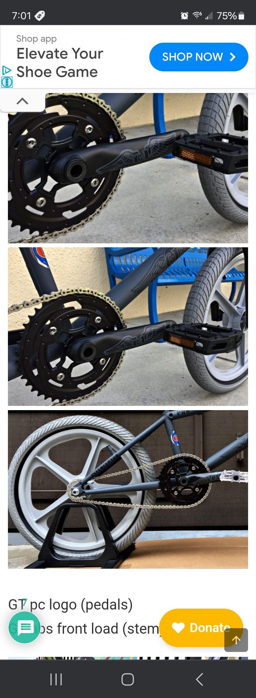 Gt Interceptor Race Cranks Bmx Bike