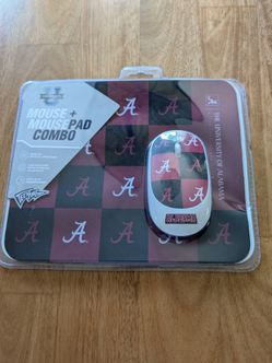 Alabama Crimson Tide Wireless Mouse and Mouse Pad Combo