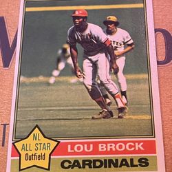 LOU BROCK 1976 TOPPS BASEBALL CARD FREE SHIP
