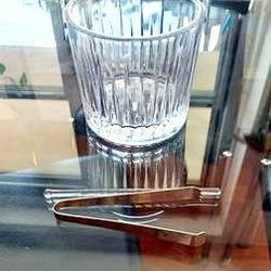 New! Crystal  Soho Ice Bucket champagne wine chiller.
Stainless Steel Ice Tongs.