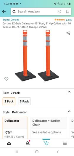 48" (2) traffic cones (looper) tubes