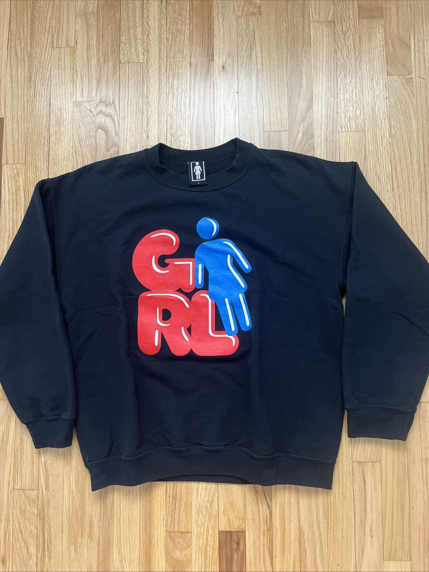 Vintage Girl Skateboards Shirt Sweatshirt Large Hook Ups
