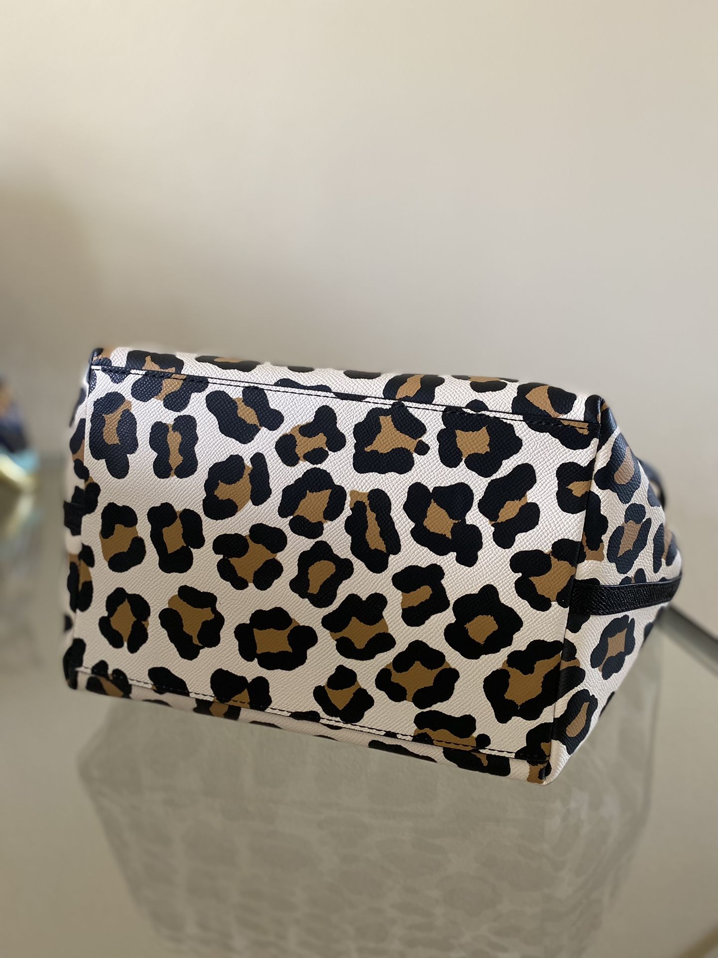 NWT Coach Taxi Zip Top Tote In Ocelot Print Leather for Sale in