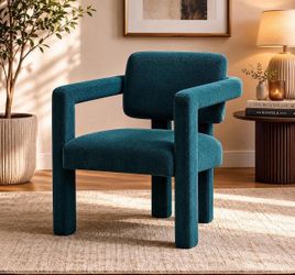 Modern Upholstered Armchair For Office Lobby, Accent Chair For Office Lobby, Office Chair (Green)