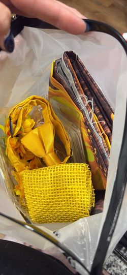 Bag of sunflower/ woodsy decor for wedding
