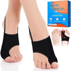 2PCS Bunion Corrector for Women & Men - Toe Alignment Corrector with Splint & Pads for Hallux Valgus Pain Relief, Comfortable Toe Separator for Day/Ni