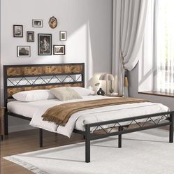 Full Size Bed Frame With Mattress 