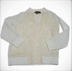 7 For All Mankind Crochet Sheer Zipper Top- 24M