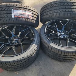 20"staggerd ASANTI Glossy Black Wheels & New Tires For MERCEDES BENZ SL500