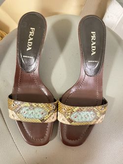 prada python heels