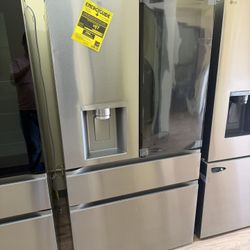 LG 29 cu. ft. Smart MyColor InstaView Standard-Depth MAX 4-Door French Door Refrigerator in Stainless Steel