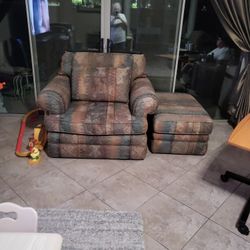 Armchair With Matching Ottoman 