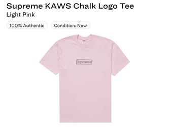 Supreme Kaws Chalk Logo Tee Size Medium 