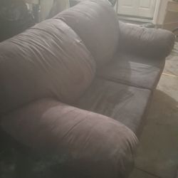 Dark Red Sofas Set