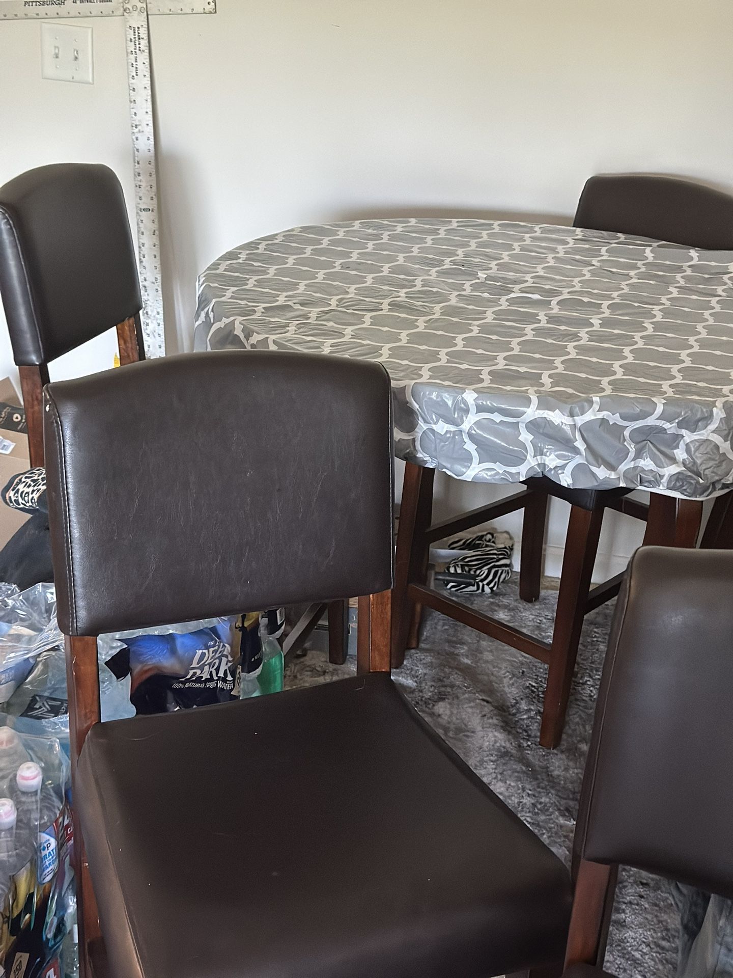 Pub Style Table With 4 Chairs