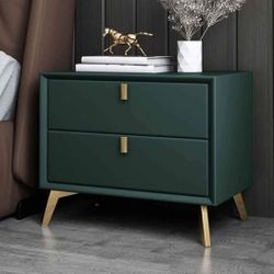 Dark Green End Table, Set Of 2
