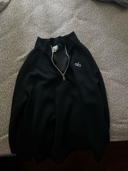 Alo Yoga Black Quarter-Zip Pullover