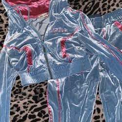 BUNDLE DEAL Pink & Blue GSUWOO Velour Sets