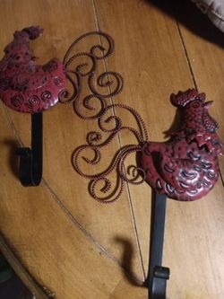 Farmhouse Decor Rooster Hanging Hooks 