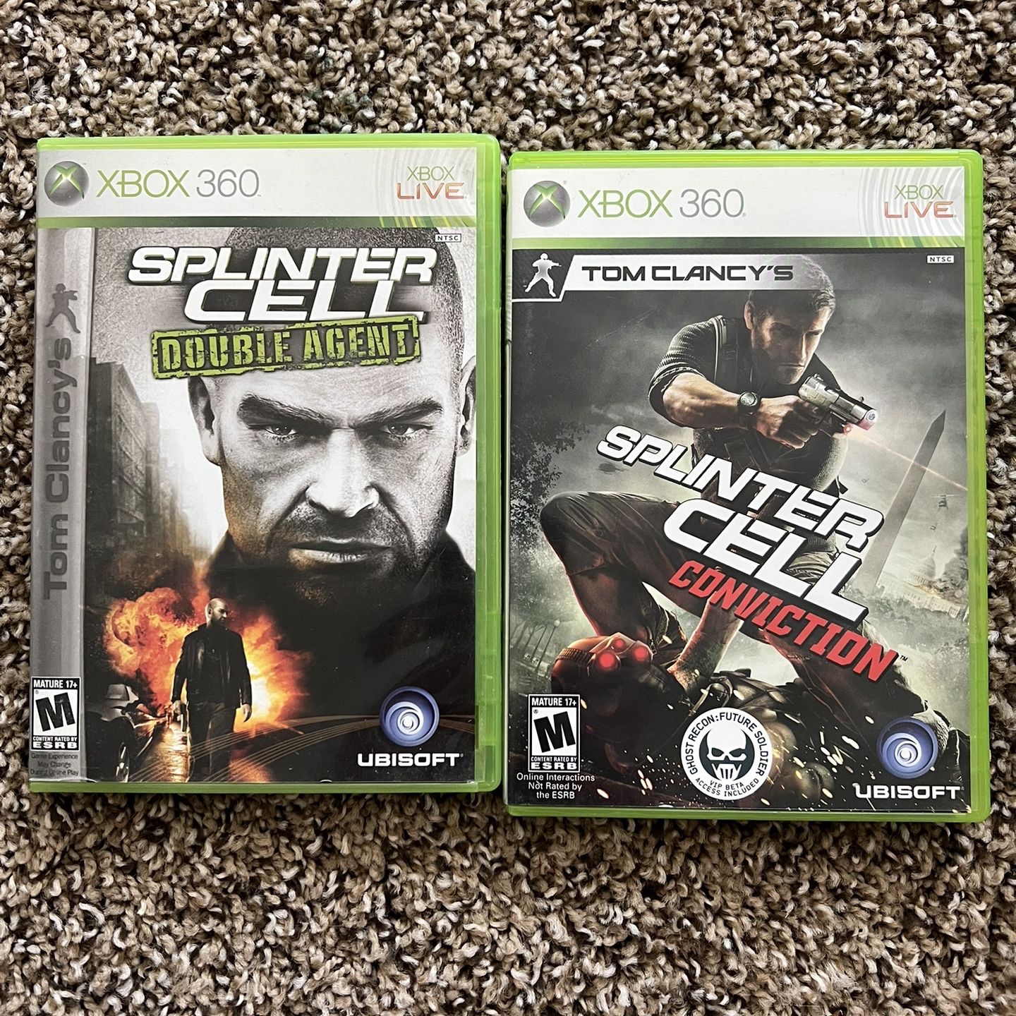 Xbox 360 2 games: Splinter Cell Double Agent & Splinter Cell Conviction