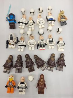 Lot of 21 Lego Star Wars Minifigures very used please see pictures
