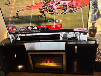 TV Stand with Electric Fireplace Insert
