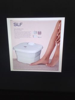 New SLF Collapsible Pedi Spa portable foot massager with heat & bubble jets