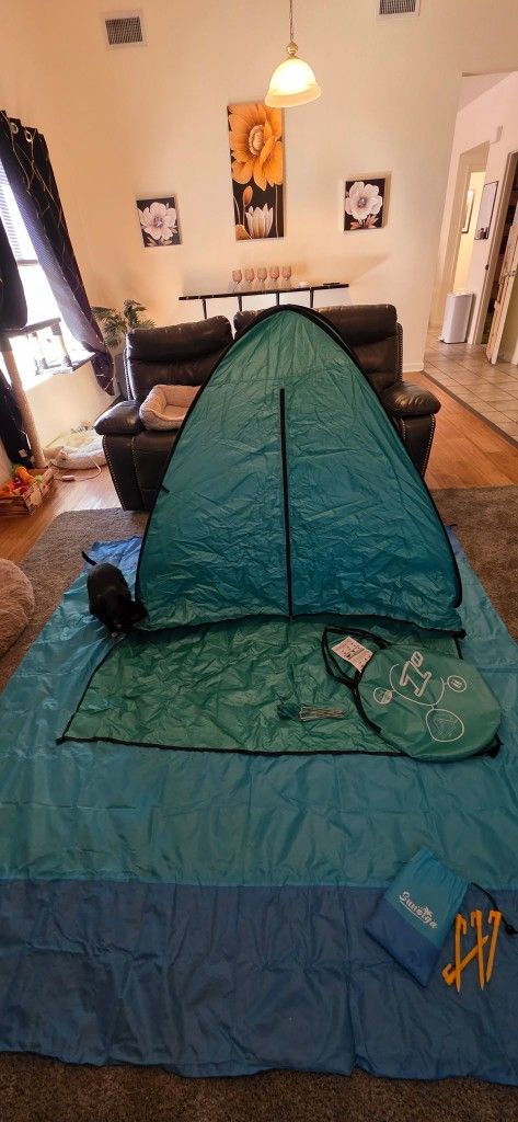 Beach Tent and Waterproof Beach Blanket