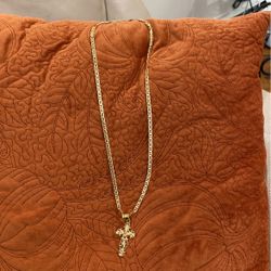 Gold Plated Chain And Pendant 