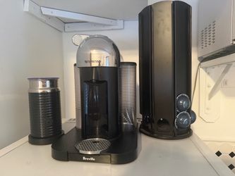 Nespresso Vertuo Coffee and Espresso Maker by Breville Aeroccino, Chrome