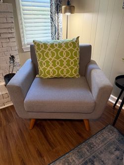 Mid-Century Modern Gray Armchair