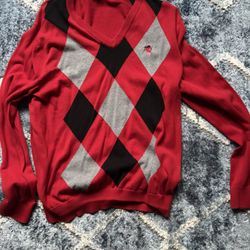 Vintage Y2K Express Diamond Long Sleeve Sweater Shirt Size XL