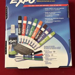 EXPO 14 Piece Kit Dry Erase System Low Odor NEW Sealed Box