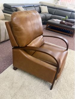 Top grain leather push back recliner - SADILEY -