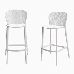 Outdoor Indoor Patio Pool Deck Stools White Brand New