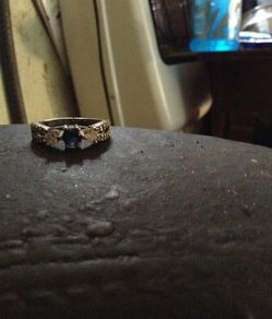 925 and sapphire ring
