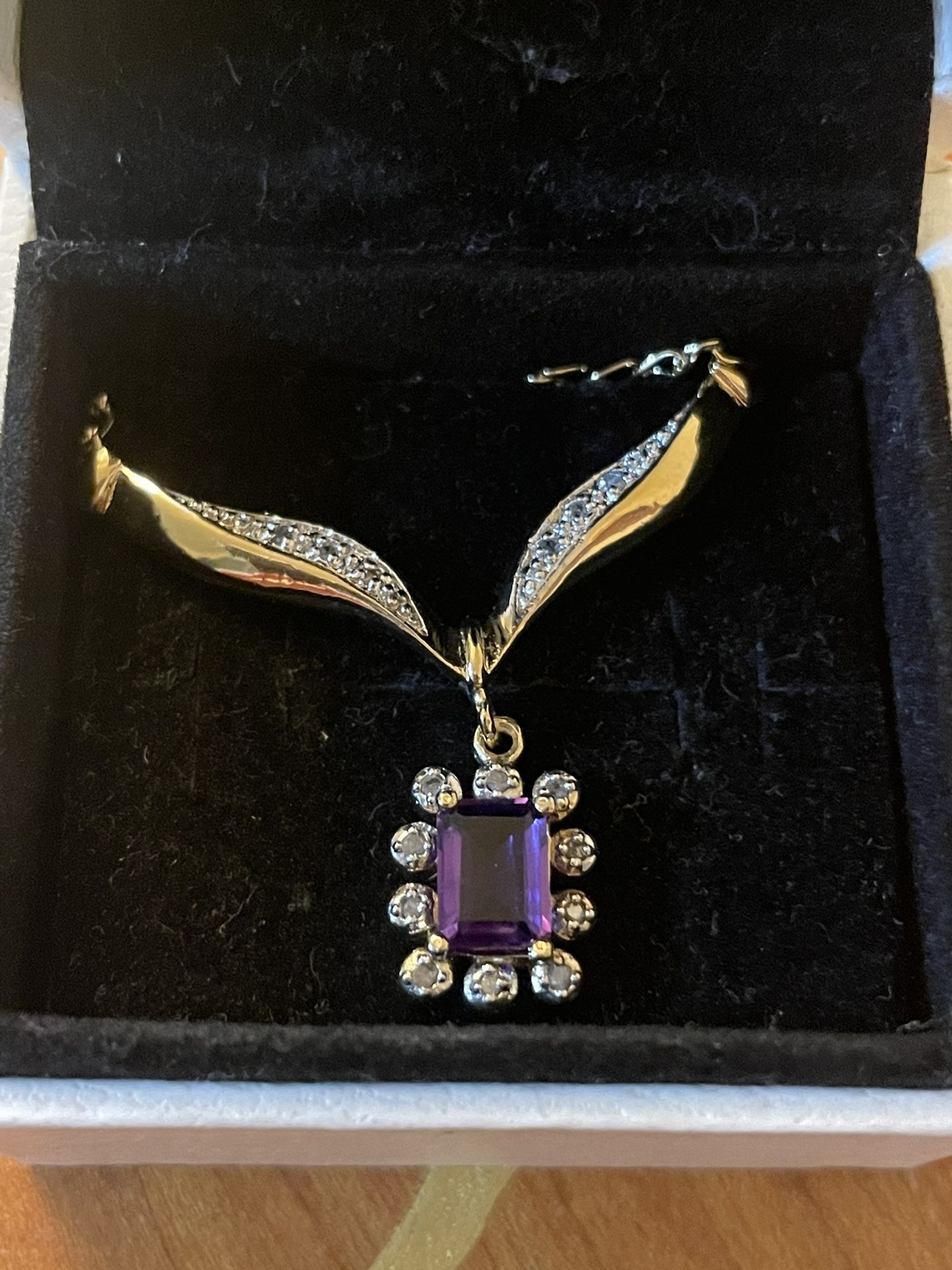 Necklace Purple Lilac Pendant
