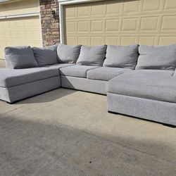 Broyhill Double Chaise Gray Sectional Sofa- Delivery Available