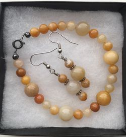 Handmade bracelet and earrings