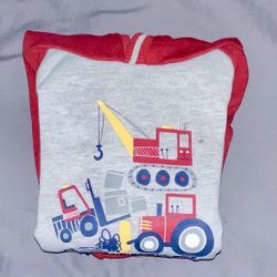 Kids Headquarters Red and Gray Construction Sweatshirt
