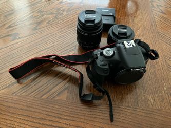 Canon - EOS Rebel T7 DSLR Video Camera with 18-55mm Lens and 50mm Lens