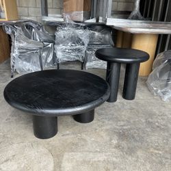 Modern Black Coffee And Side Table Set ( Can Deliver For $10 )