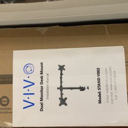 Vivo Dual Monitor Desk Mount - STAND-V002 NEW